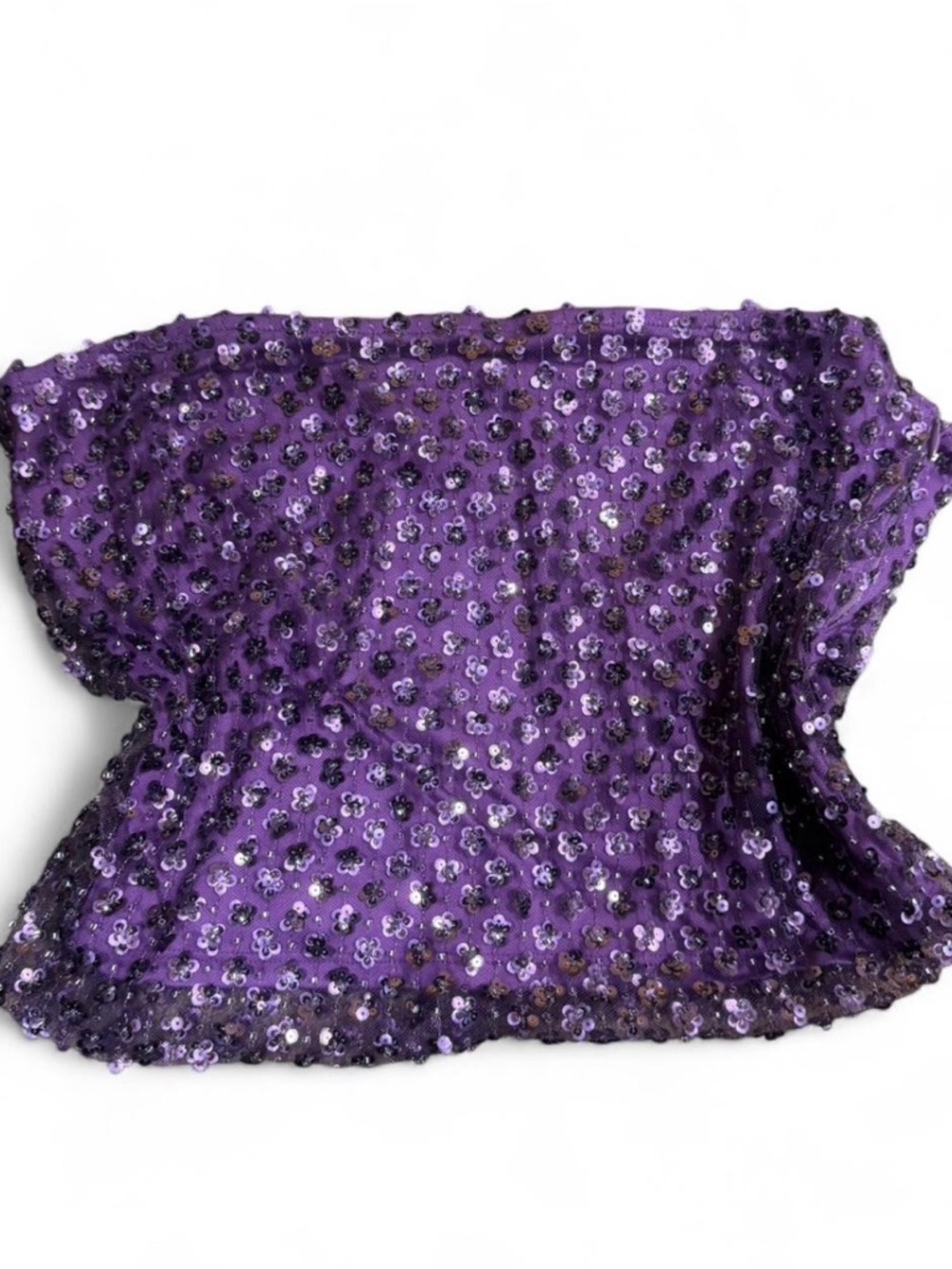 Urban Outfitters Purple Sequin Strapless Tank Top